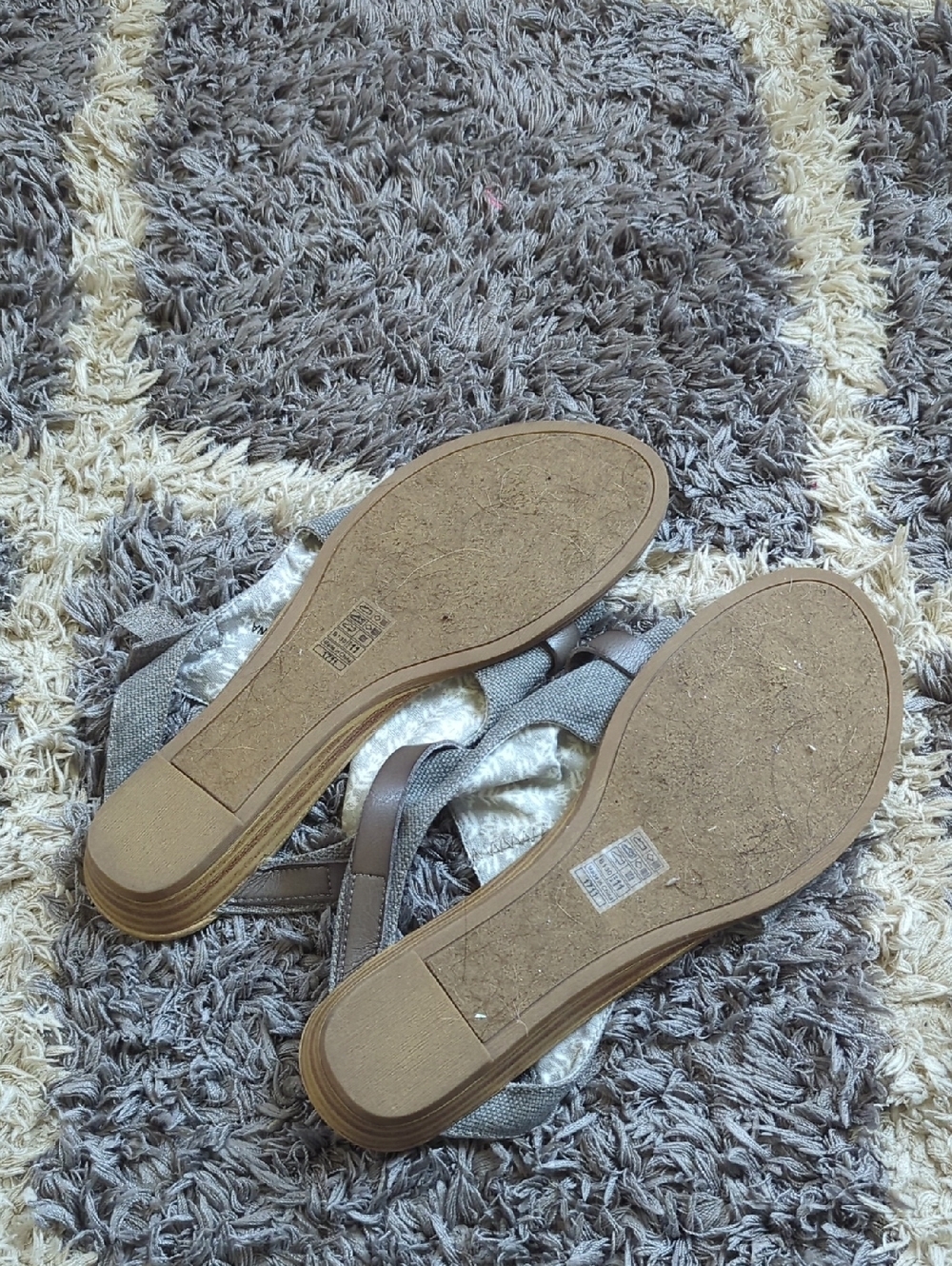 Blowfish Gray Casual Canvas Slide Sandals Size 11 - Picture 3 of 4